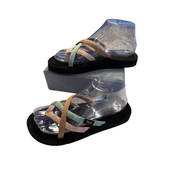 TEVA MIXED B MAPLE SUGAR MULT OLOWAHU SANDAL FLIP FLOPS Strappy EUC Sz‎ 7 - Picture 3 of 4